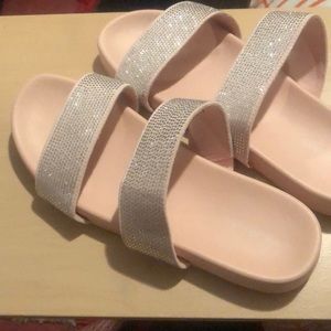 Blush Sparkles Slides
